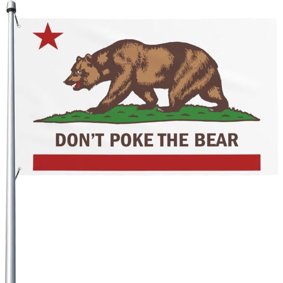 Do Not Poke The Bear Flag Tapestry Outdoor Flags For Garden Yard House Decor 3x5 With 2 Grommets Single-Sided Printing (Not Including Flagpole)