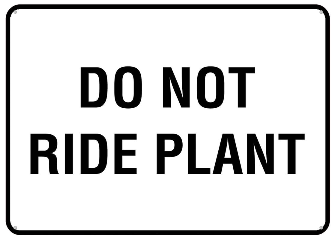 Do Not Ride Plant Sign Outdoor Metal Sign - 12 X 8 Metal Signs For ...
