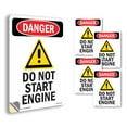 thumbnail image 1 of Do Not Start Engine OSHA Danger Vinyl Decal Label 24 Inch x 18 Inch - 5 Pack, 1 of 6