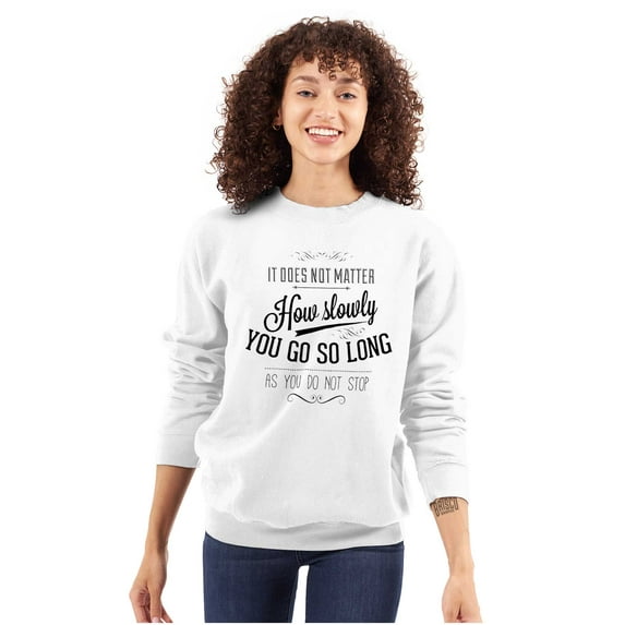 Do Not Stop Positive Inspirational Women Plus Size Crewneck Sweatshirt Brisco Brands 2X