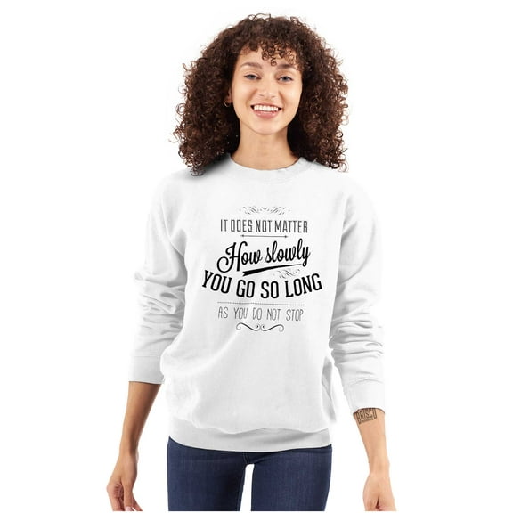 Do Not Stop Positive Inspirational Women Plus Size Crewneck Sweatshirt Brisco Brands 3X