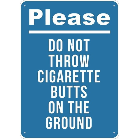 Do Not Throw Cigarette Butts Sign Outdoor, Uv Printed Rust Free Aluminum 12 X 8 In,Yard Sign For Home, Business, Driveway Alert