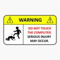 thumbnail image 1 of Do Not Touch Computer Tech Sticker, 1 of 4