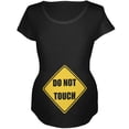 thumbnail image 1 of Do Not Touch Funny Black Maternity Soft T-Shirt - Small, 1 of 1