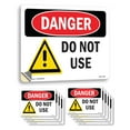 thumbnail image 1 of Do Not Use OSHA Danger Vinyl Decal Label 10 Inch x 7 Inch - 10 Pack, 1 of 6