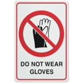 thumbnail image 1 of Do Not Wear Gloves Sign Warning Tin Sign Home Kitchen Farm Garden Garage Wall Decor 12X8 Inch, 1 of 4