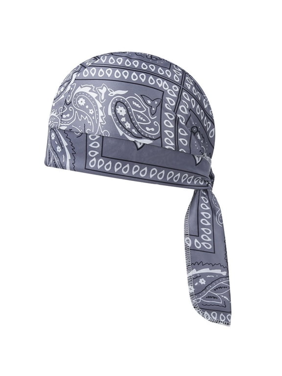 Do Rag Skull Cap Paisley Pattern Bandanna Biker Head Wraps Quick-Drying Hats, Sweat Wicking Beanie for Men and Women,