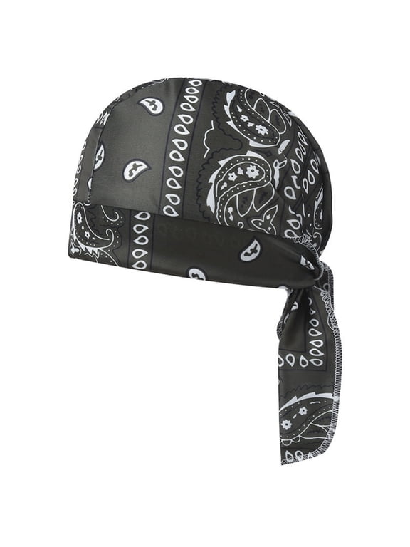 Do Rag Skull Cap Paisley Pattern Bandanna Biker Head Wraps Quick-Drying Hats, Sweat Wicking Beanie for Men and Women