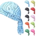 thumbnail image 1 of Do Rags Cycling Caps Helmet Liner Doo Rag Motorcycle Bandana Hat Sweat Liner Skull Caps Dew Rags for Men and Women, 1 of 8
