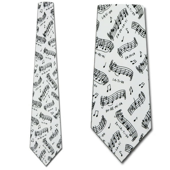 Do Re Mi Ties Music Notes Neckties Mens Tie Sheet Music by The Three Rooker Necktie Company