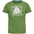 thumbnail image 1 of Do Right Fear No One Valknut Viking Odin Mens Ringer T Shirt Heather Green-Forest X-LG, 1 of 1