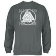 thumbnail image 1 of Do Right Fear No One Valknut Viking Odin Mens Sweatshirt Charcoal LG, 1 of 1