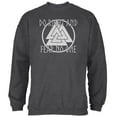 thumbnail image 1 of Do Right Fear No One Valknut Viking Odin Mens Sweatshirt Deep Heather MD, 1 of 1