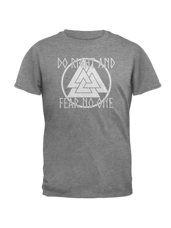 Do Right Fear No One Valknut Viking Odin Mens T Shirt Graphite LG