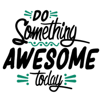 Do Something Awesome Today - 21" x 28" Adhesive Bedroom Living Room Door Inspirational Quotes Decoration Multi Pattern Design Vinyl Home Wall Decal Sticker