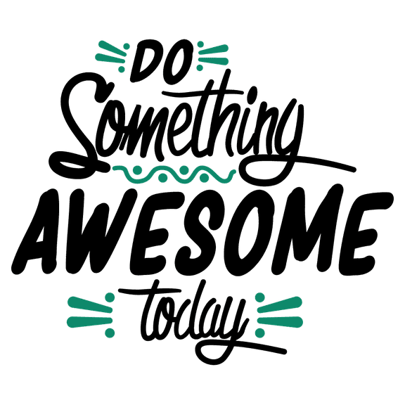 Do Something Awesome Today - 21" x 28" Adhesive Bedroom Living Room Door Inspirational Quotes Decoration Multi Pattern Design Vinyl Home Wall Decal Sticker