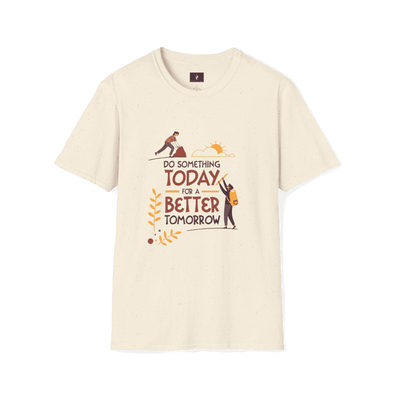 Do Something Today T shirt, Beige Color, S