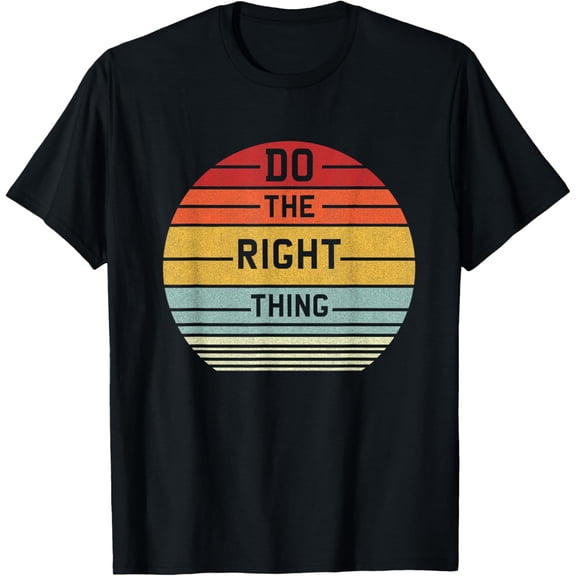 Do The Right Thing Retro T-ShirtMen's and women's gift, black and white T-shirt, size: Extra large S-4XL
