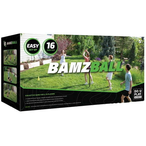 Do-U-Play: Bamzball Game 2ct Balls - Quidditch Meets Basketball, Outdoor Family Game, Adjustable Ring Height, Adults & Kids Ages 5+, 4-10 Players