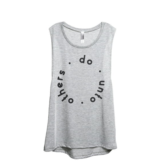 Do Unto Others Women's Fashion Sleeveless Muscle Workout Yoga Tank Top Sport Grey Medium