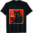 thumbnail image 1 of Do What I Want Vintage Black Cat Red Cup Funny My Cat T-Shirt, 1 of 5