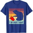 thumbnail image 1 of Do What I Want Vintage Black Cat Red Cup Funny My Cat Unisex T-Shirt for Men Women Kids Toddler,Royal Blue Color,Size 3XL, 1 of 5
