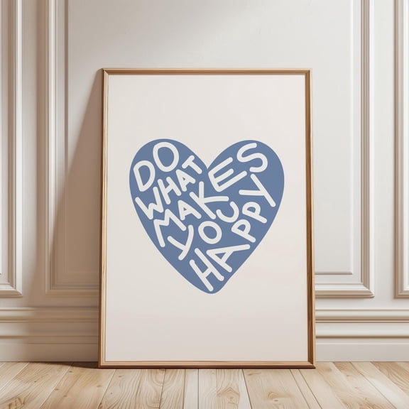 Do What Makes You Happy Poster Girly Dorm Room Wall Art Poster Decor For Living Room Bedroom, Unframed Canvas Size 16x24 F03.1.14l2156