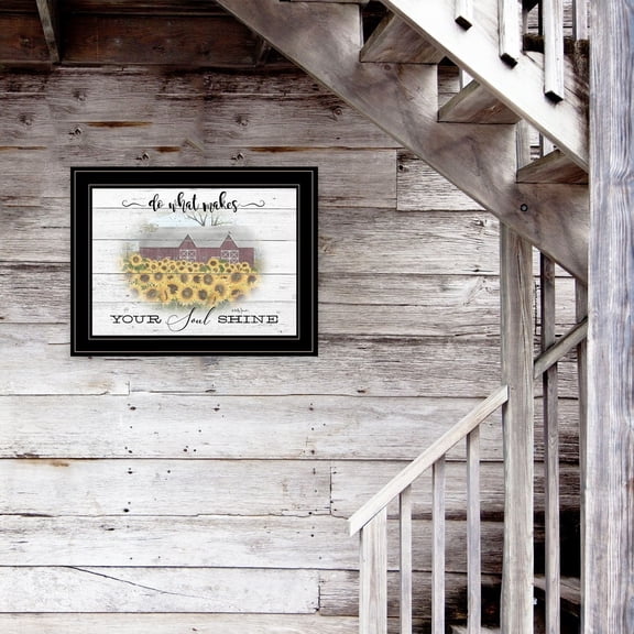 Trendy Decor4U "Do What Makes Your Soul Shine" By Billy Jacobs, Ready to Hang Framed Print, Black Frame