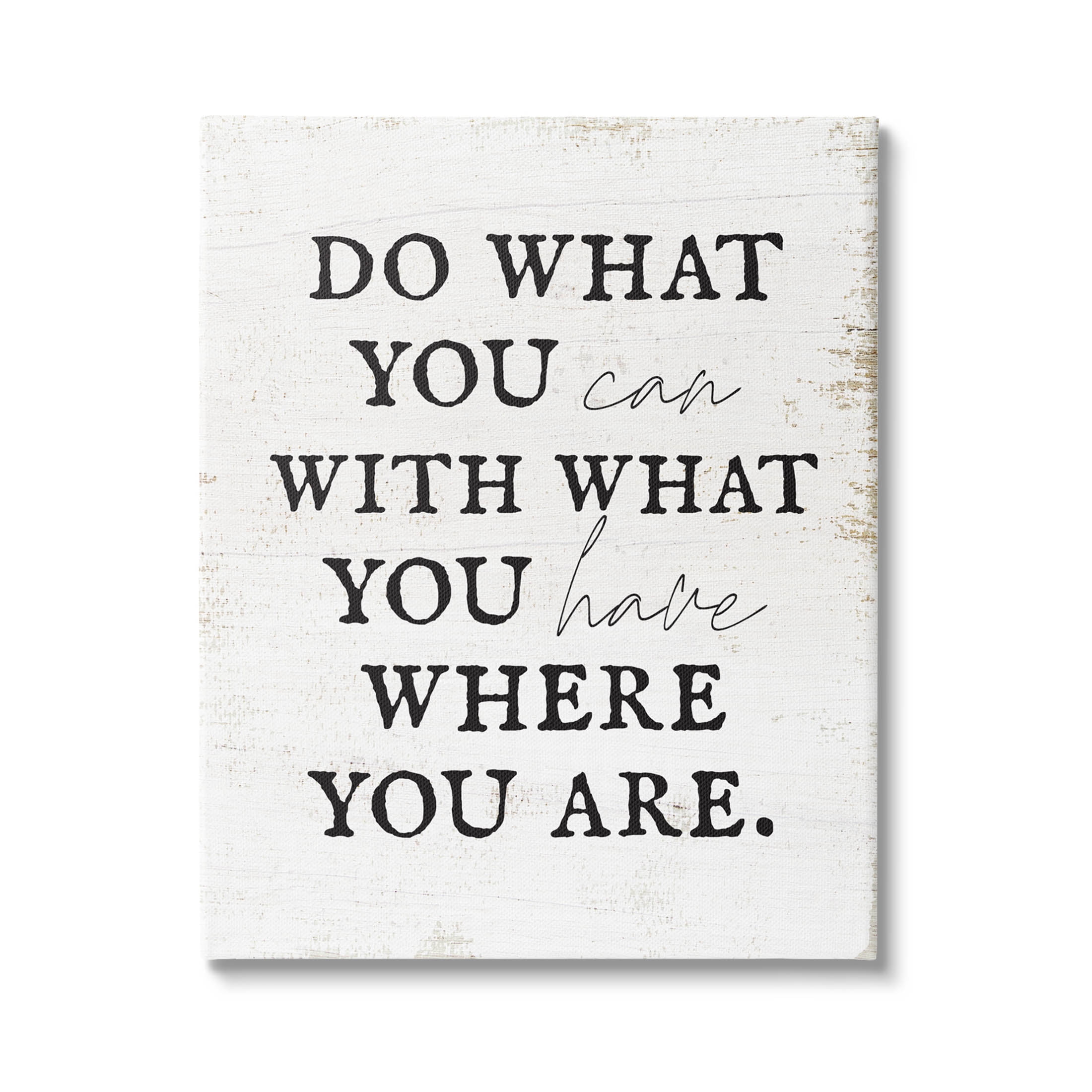 White Canvas Motivational Quote Wall Art, 16" x 20"