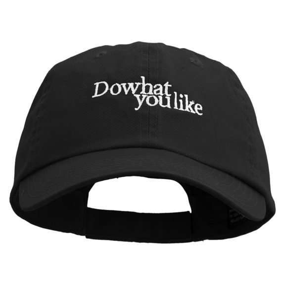 Do What You Like Embroidered Low Profile Dyed Cotton Twill Cap - Black OSFM