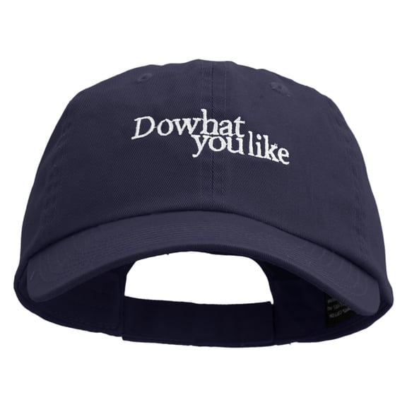 Do What You Like Embroidered Low Profile Dyed Cotton Twill Cap - Navy OSFM