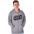 thumbnail image 1 of Do What You Love Quote Cute Inspiring Unisex Fleece Graphic Zip Up Hoodie Brisco Brands 2X, 1 of 5