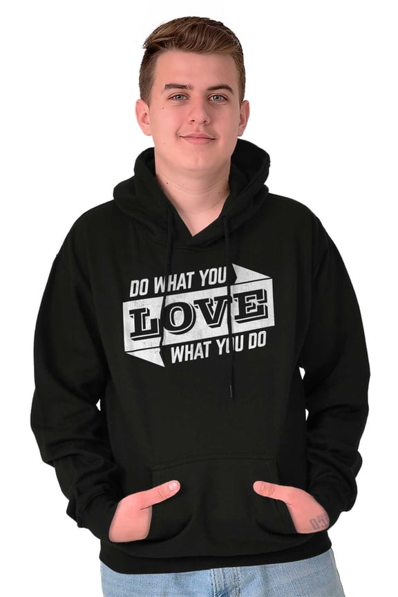 Do What You Love Quote Cute Inspiring Unisex Plus Fleece Graphic Hoodie Brisco Brands 2X