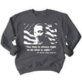 thumbnail image 1 of Do What is Right Martin Luther King Jr Inspirational Quote Crewneck Sweatshirt, 3XL, Charcoal, 1 of 6