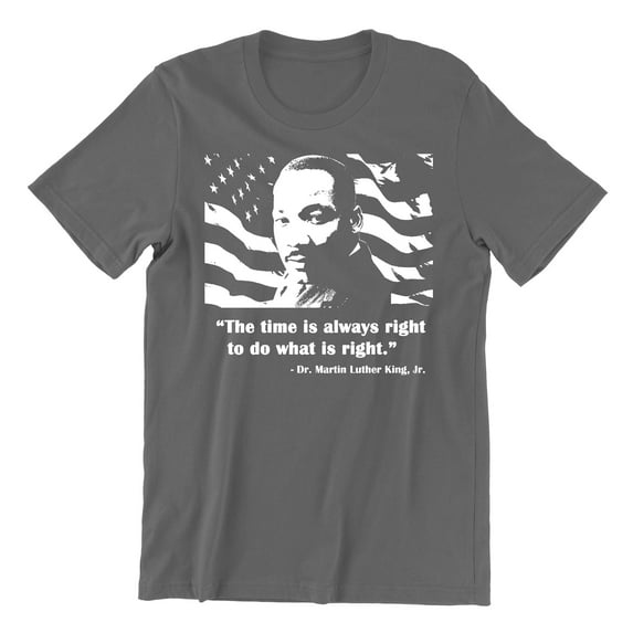 Do What is Right Martin Luther King Jr Inspirational Quote Men's T-shirt, 2XL, Charcoal