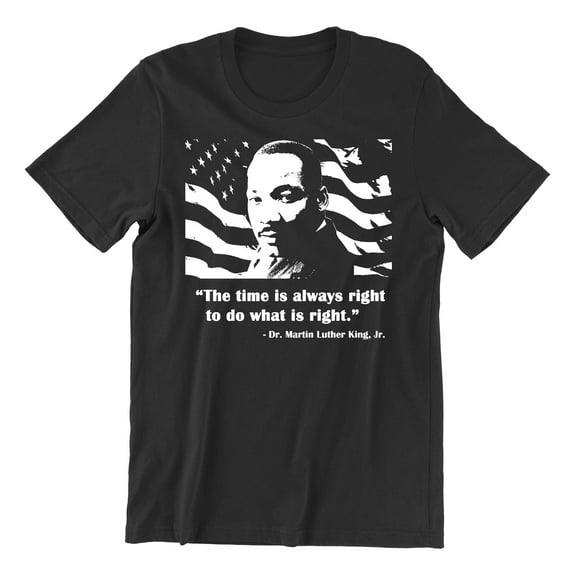 Do What is Right Martin Luther King Jr Inspirational Quote Men's T-shirt, 3XL, Black