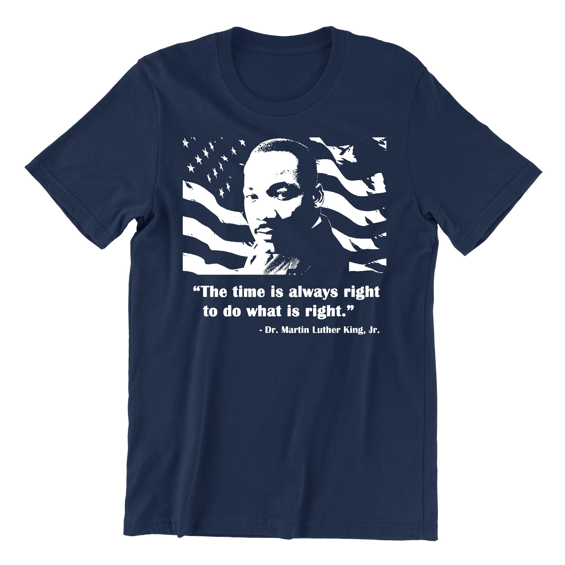 Do What is Right Martin Luther King Jr Inspirational Quote Men's T-shirt,  L, Navy - Walmart.com