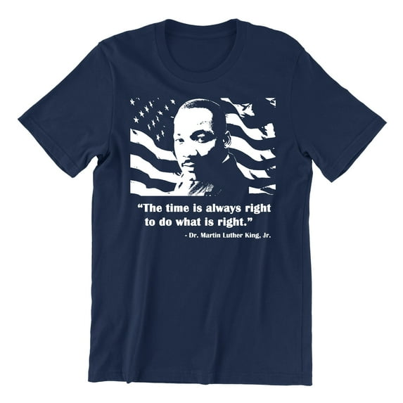 Do What is Right Martin Luther King Jr Inspirational Quote Men's T-shirt, S, Navy