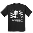 thumbnail image 1 of Do What is Right Martin Luther King Jr Inspirational Quote Youth T-shirt, Youth XS, Black, 1 of 6