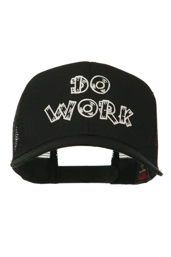 Do Work Embroidered Mesh Back Cap - Black OSFM