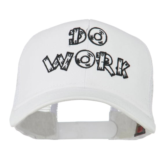 Do Work Embroidered Mesh Back Cap - White OSFM