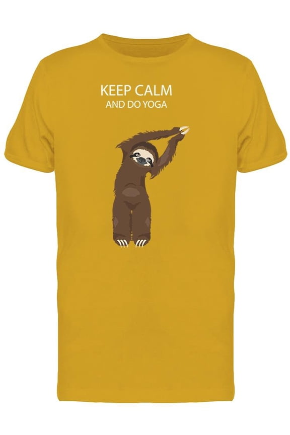 Do Yoga Sloth T-Shirt Men -Image by Shutterstock, Male 3X-Large
