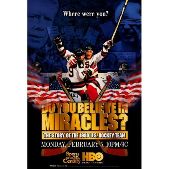 Do You Believe in Miracles? The Story of the 1980 U.S. Hockey Team Movie Poster Print (27 x 40)