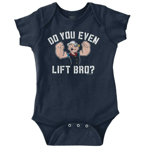 Do You Even Lift Bro Popeye Sailor Bodysuit Jumper Boys Infant Baby Brisco Brands 24M