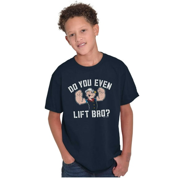 Do You Even Lift Bro Popeye Sailor Boys Kids T Shirt Tees Tops Teen Brisco Brands XS