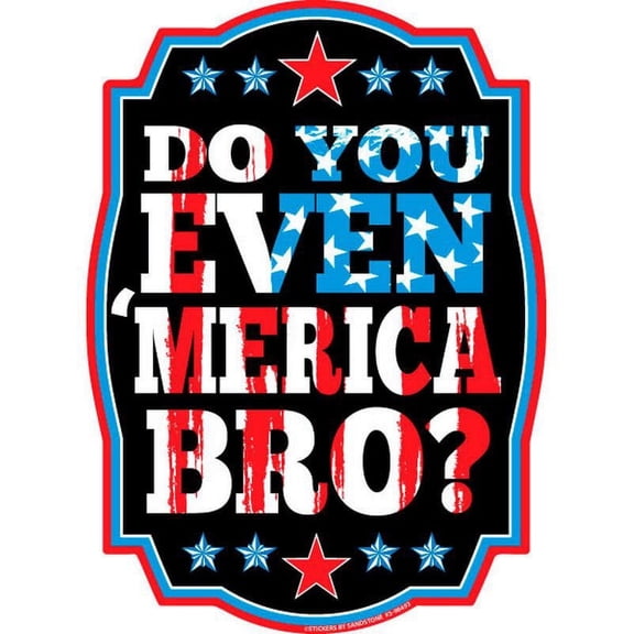 Do You Even 'Merica Bro - Postcard Sized Vinyl Sticker 6" x 4.25"