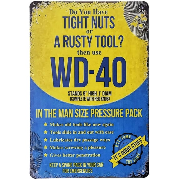 Do You Have Tight Nuts Or A Rusty Tool? Retro Vintage Metal Tin Signs Poster Style Wall Art Decor Garage Signs for Men