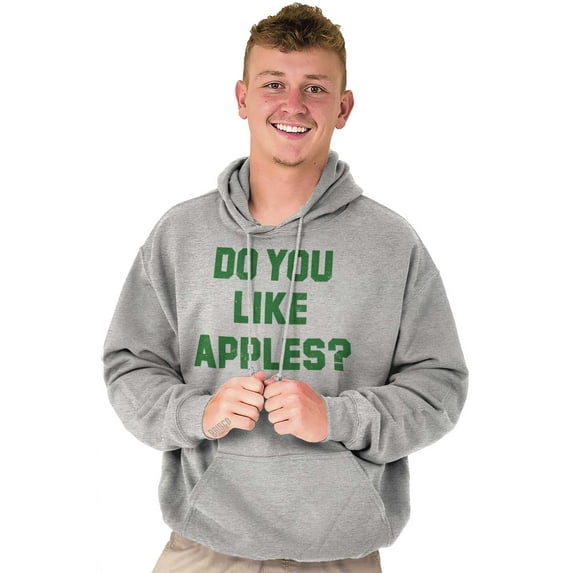 Do You Like Apples Famous Quote Unisex Plus Fleece Graphic Hoodie Brisco Brands 3X