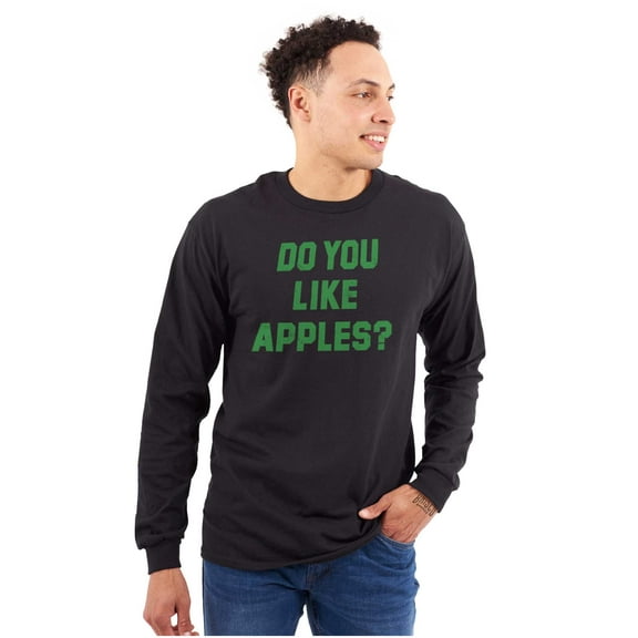 Do You Like Apples Famous Quote Plus Size Long Sleeve Graphic Tee Shirt Brisco Brands 2X