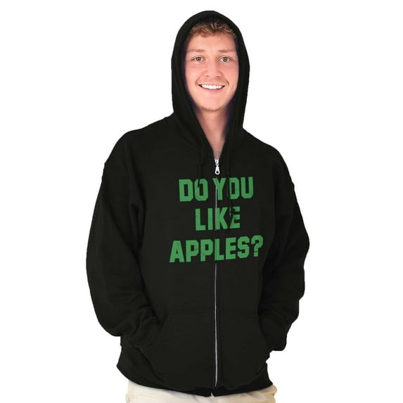 Do You Like Apples Famous Quote Unisex Fleece Graphic Zip Up Hoodie Brisco Brands 2X